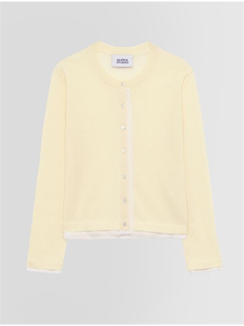 Maglia Rebecca M/Lunga Mix Fabric Alpha Studio ALPHA STUDIO | AD-6072E-2012